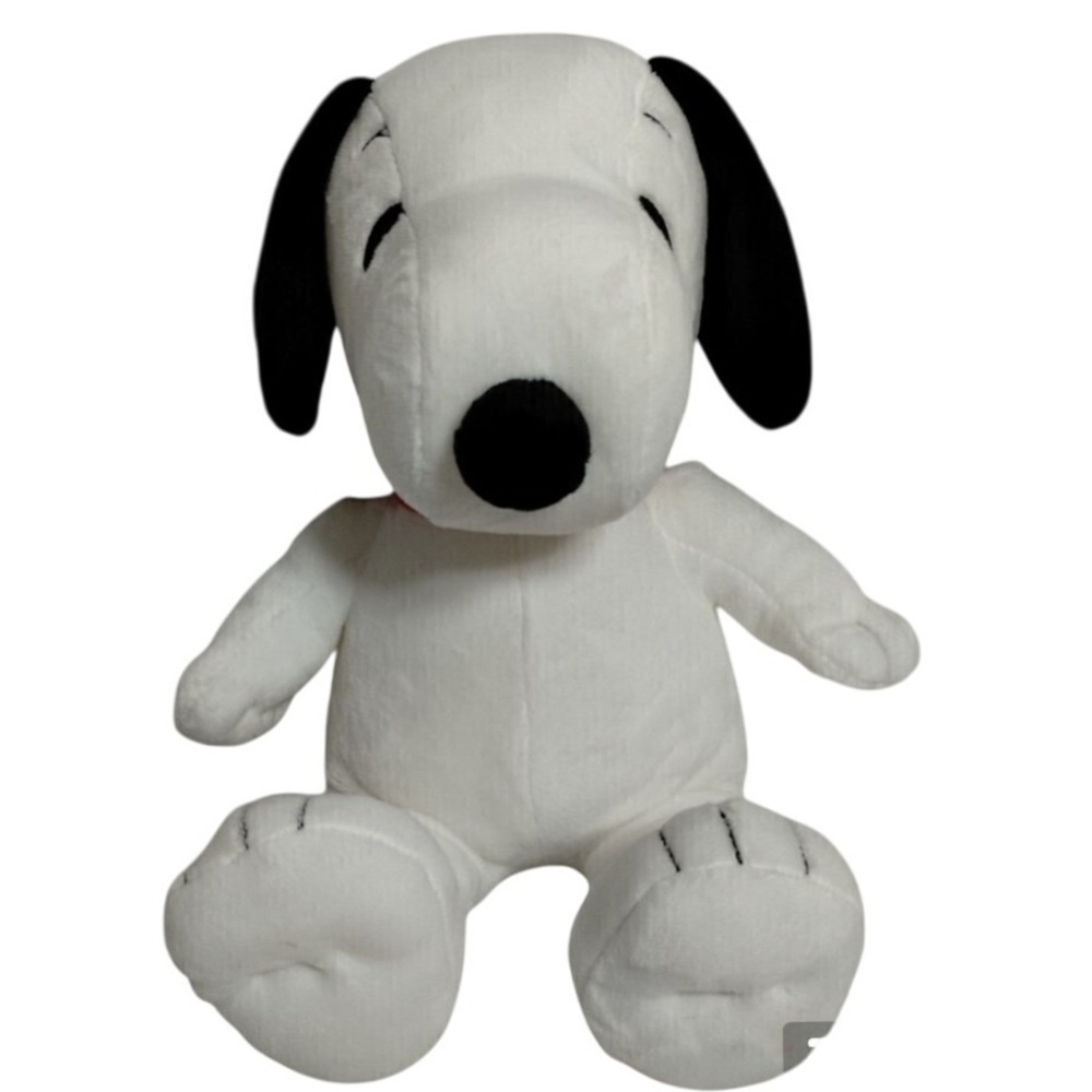 Snoopy‎ Plush Stuffed Animal Toy White Black Red Collar 13 Inches Peanuts